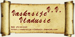 Vaskrsije Vladušić vizit kartica